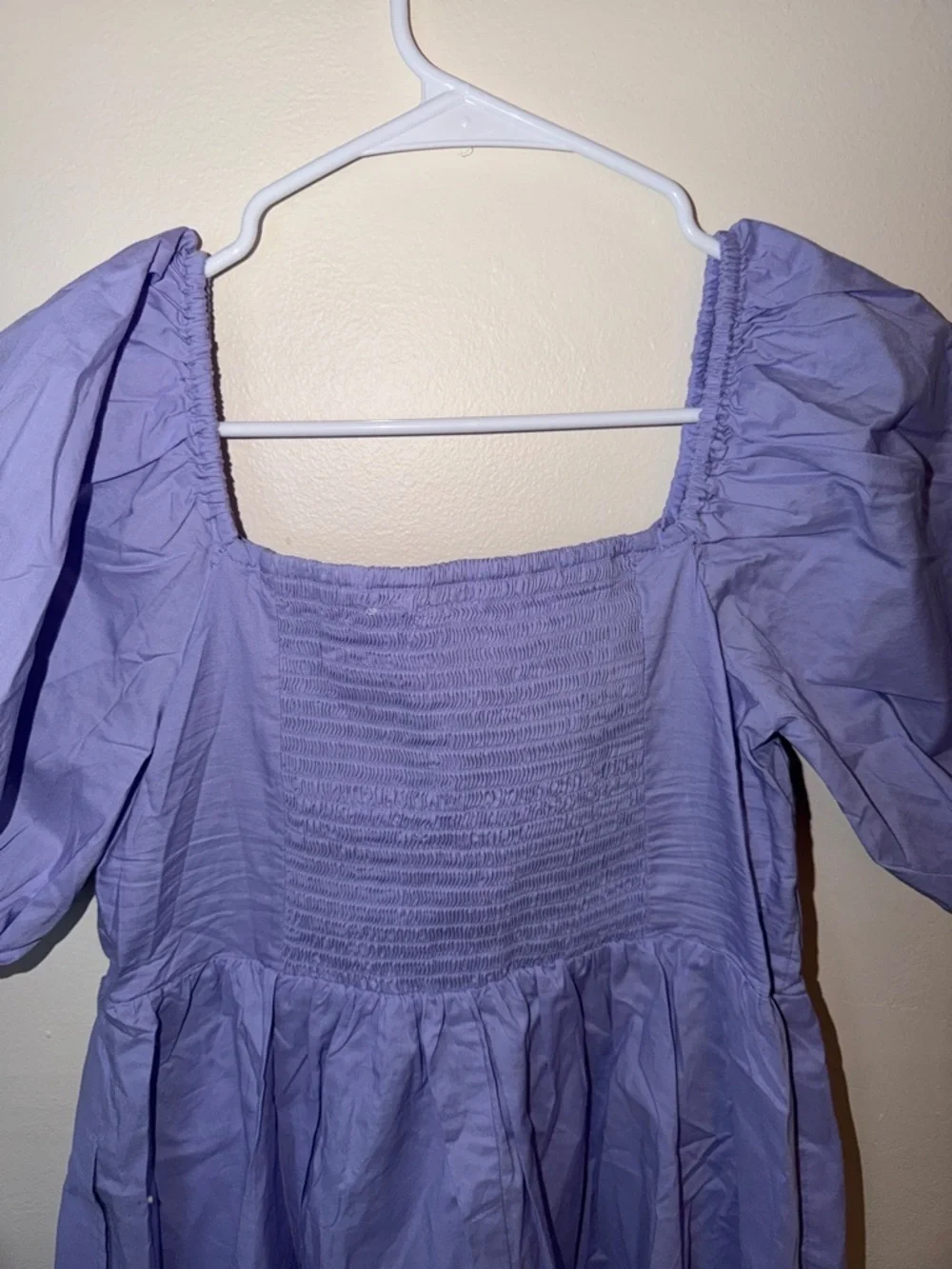 GAP Girls' Lilac Puff-Sleeve Casual Dress
